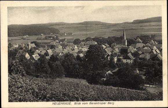 Postcard Neuenrade Sauerland, view from the Berentroper Berg
