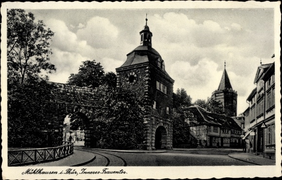 PC Mühlhausen in Thuringia, inner women&#39;s gate, street section