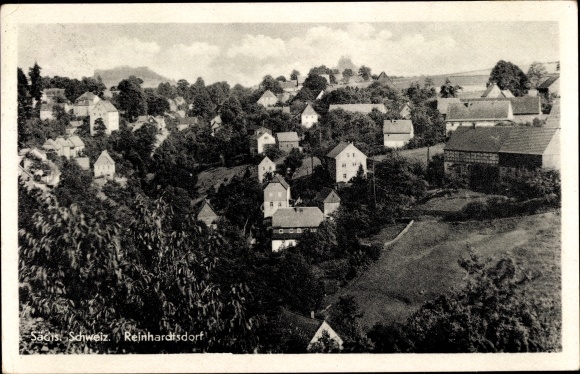Ansichtkaart Reinhardtsdorf Schöna Sächs. Zwitserland, uitzicht op de plaats