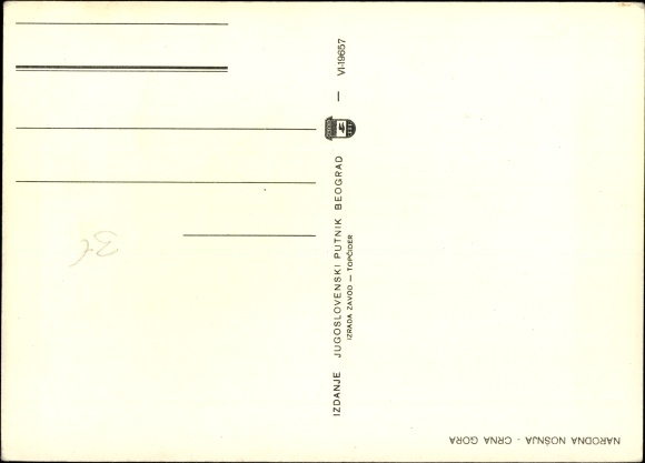 Postcard Crna Gora Montenegro, Narodna Nosnja, Mann in Nationaltracht