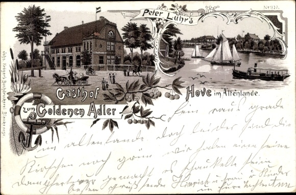 Chromo-Litho Hove Jork in the Altes Land, Gasthof zum Goldenen Adler