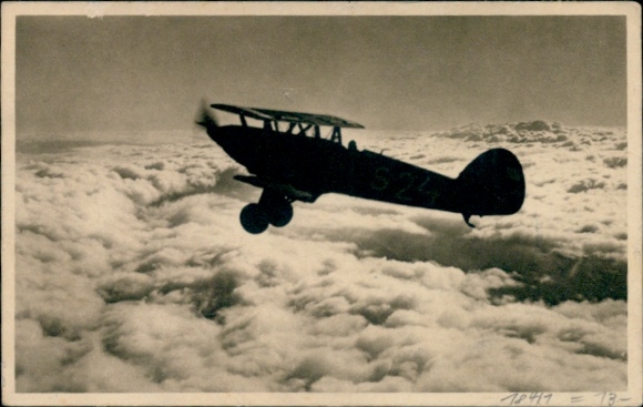 PC Airmail Czechoslovakia, Praha 7 Letecka Posta, Praha - Liberec, airplane in flight