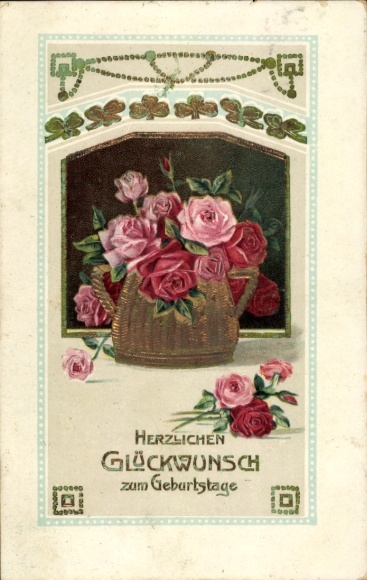 PC Dresden Cossebaude, front of a PC with a flower basket, congratulations on your...