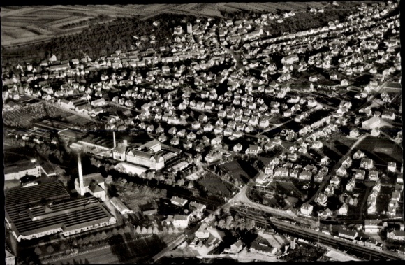 Postcard Wendlingen am Neckar Baden Württemberg, aerial photograph