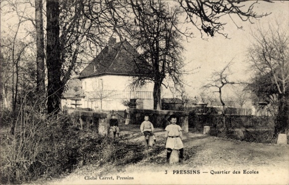 CPA Pressins Isère, Quartier des Ecoles