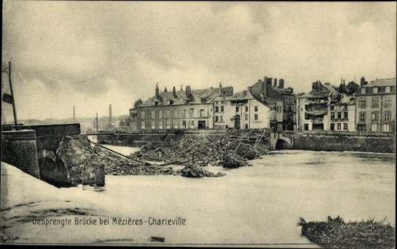 10 alte AK Charleville Mézières Ardennes, verschiedene Ansichten