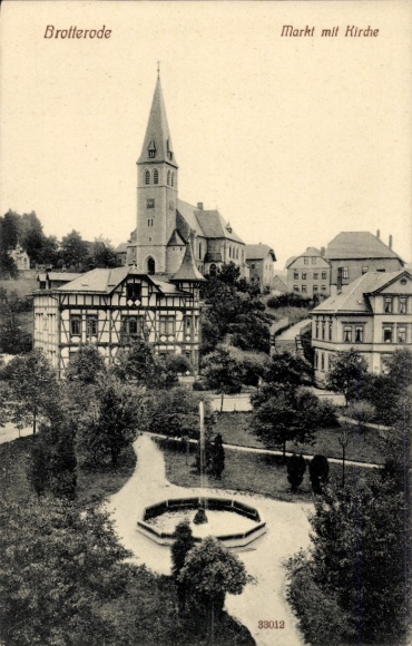 KP Brotterode w Turyngii, rynek, kościół