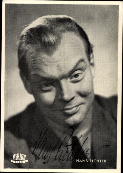 Ak Schauspieler Hans Richter, Portrait, Autogramm