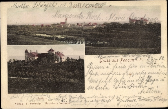 KP Penkun Pencun w Meklemburgii-Pomorzu Przednim, widok ogólny, zamek