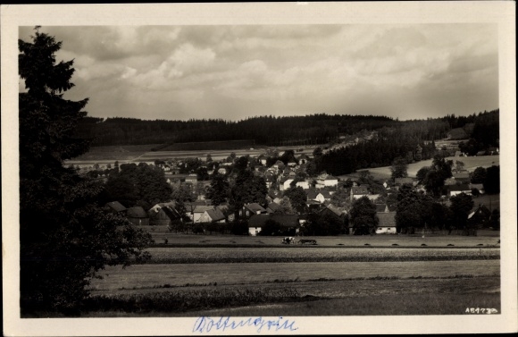 Postcard Kottengrün Werda in Vogtland, town view