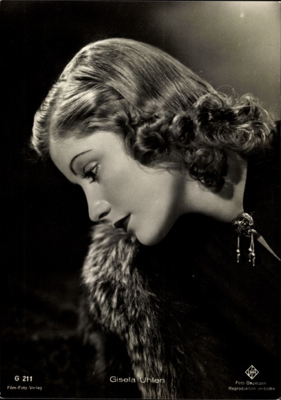 Postcard actress Gisela Uhlen, portrait, film photo publisher G 211