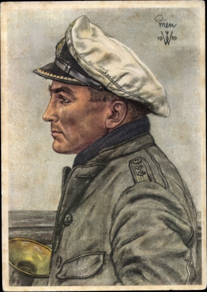 Artist PC Willrich, Wolfgang, lieutenant captain Günther Prien, recipient of the Knight&#39;s Cross