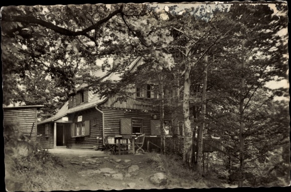 Postcard Kirchberg in Saxony, HO Gaststätte Anton Günther Berghaus on the Borberg