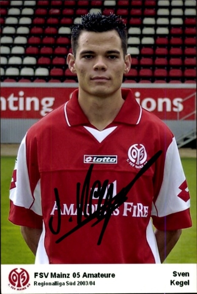 Autograph card footballer Sven Kegel, 1. FSV Mainz 05