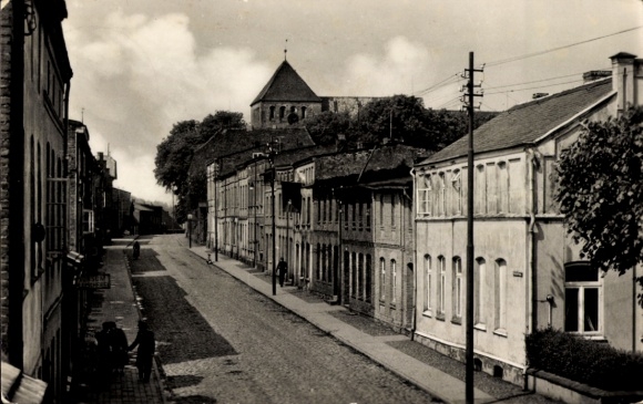 Postcard Laage in Mecklenburg, Street of Peace