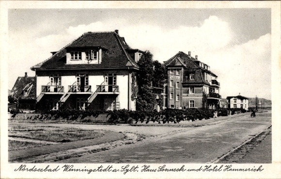 Postcard Wenningstedt Braderup on Sylt, Haus Sonneck, Hotel Hammerich