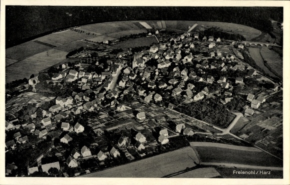 Postcard Freienohl Meschede in Sauerland, aerial photograph