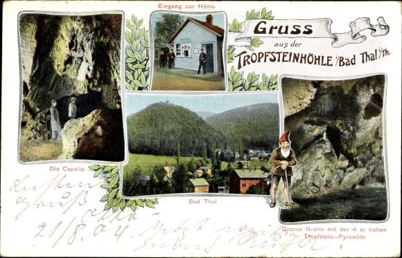PC Bad Thal Ruhla in the Wartburg district of Thuringia, stalactite cave, grotto, dwarf, chapel