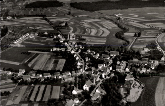 Postcard Lauffen am Neckar, aerial photograph
