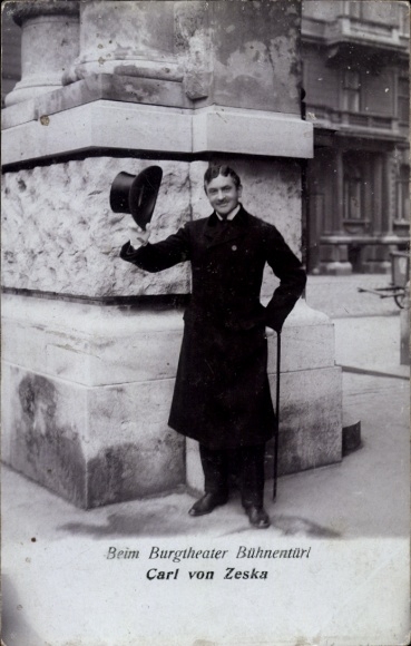 Postcard actor Carl von Zeska, portrait