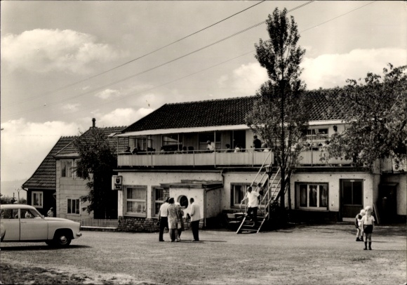 Postcard Waffenrod Hinterrod Eisfeld Thuringia, Park Cafe