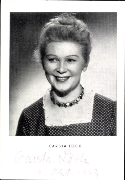 Ak Schauspielerin Carsta Löck, Portrait, Autogramm, Christina