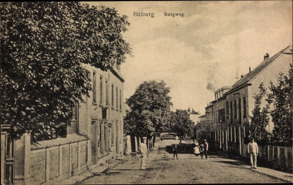 Ansichtkaart Bitburg in de Eifel, Burgweg