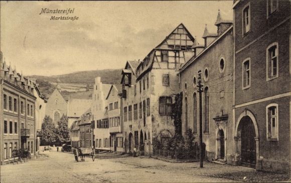 Ak Bad Münstereifel in Nordrhein Westfalen, Marktstraße