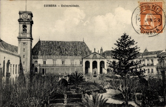 KP Coimbra Portugalia, z Uniwersytetu, Wieża zegarowa, Ogród, Rośliny