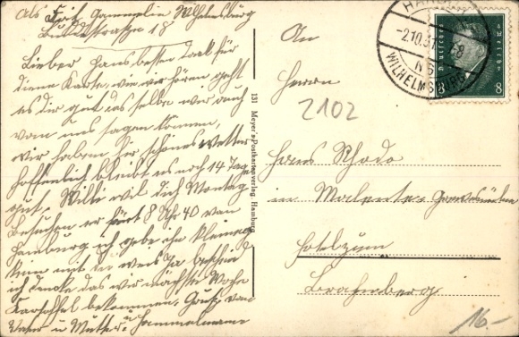 Postcard Hamburg Wilhelmsburg, Buddestraße