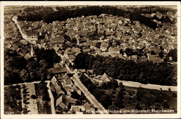 PC Wörrstadt Rhineland Palatinate, aerial photograph of the village