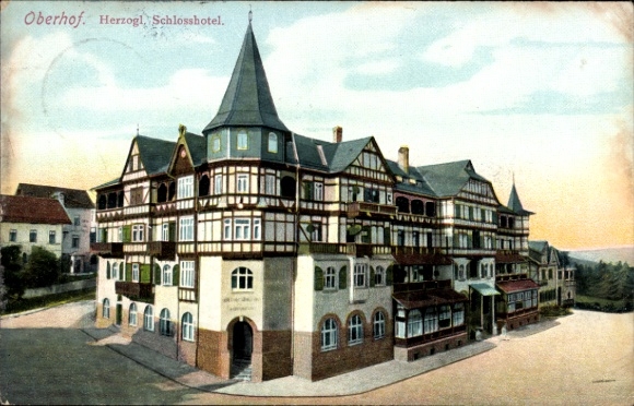 Postcard Oberhof in the Thuringian Forest, castle hotel, s building, beautiful architecture