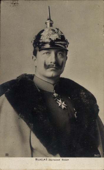 Postcard Kaiser Wilhelm II, portrait