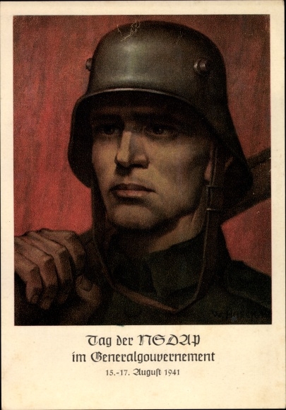 Postcard Kraków Kraków Poland, Day of the NSDAP in the General Government 1941