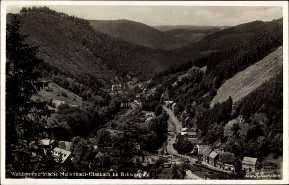 KP Mellenbach Glasbach w Schwarzatal Turyngia, panorama