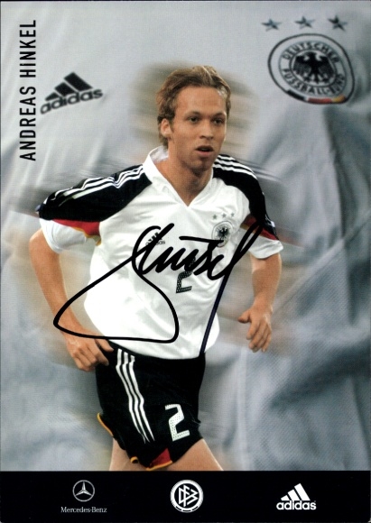 Postcard football player Andreas Hinkel, autograph, German national team