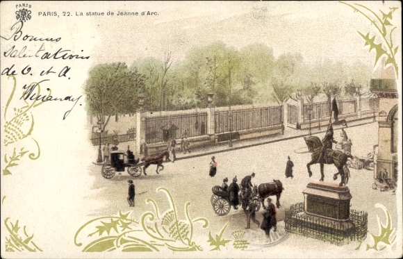 Ansichtkaart Paris XIII, Statue de Jeanne d&#39;Arc