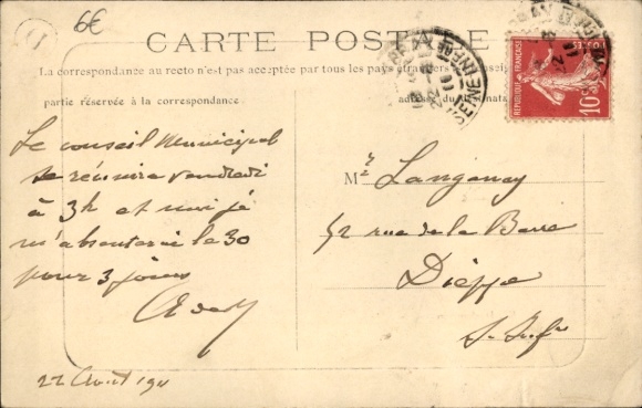 Postcard Gournay en Bray Seine Maritime, Chateau d'Ernemont, La Tour
