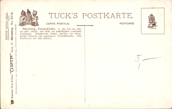 Artist Postcard Flower, Charles, Nuremberg in Middle Franconia Bavaria, Frauenkirche