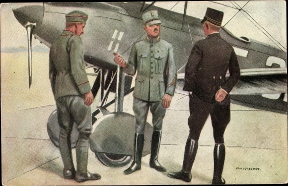 Artist PC Luchtvaartafdeeling, Dutch military aircraft, soldiers in uniform