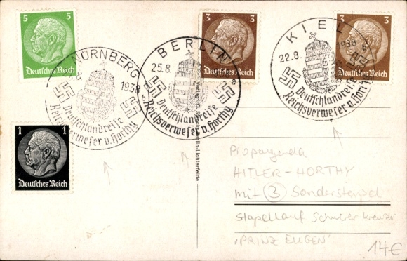 KP Führer i kanclerz Rzeszy Adolf Hitler, administrator Rzeszy von Horthy, spotkanie państwowe 1938