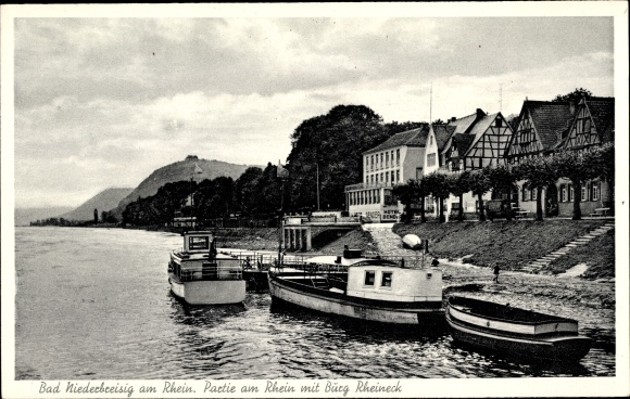 PC Niederbreisig Bad Breisig am Rhein, section on the Rhine with Rheineck Castle