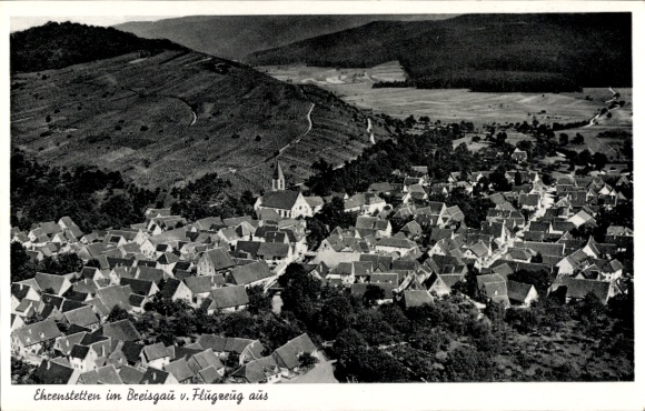 Postcard Ehrenstetten Ehrenkirchen im Breisgau, aerial photograph