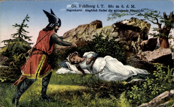 PC Großer Feldberg Hesse, Siegfried finds sleeping Brunhilde, Nibelungen