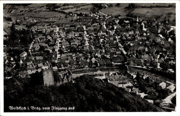 Postcard Waldkirch im Breisgau Black Forest, aerial photograph