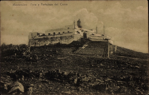 Postcard Montevideo Uruguay, Lighthouse and Fortress of the Hill