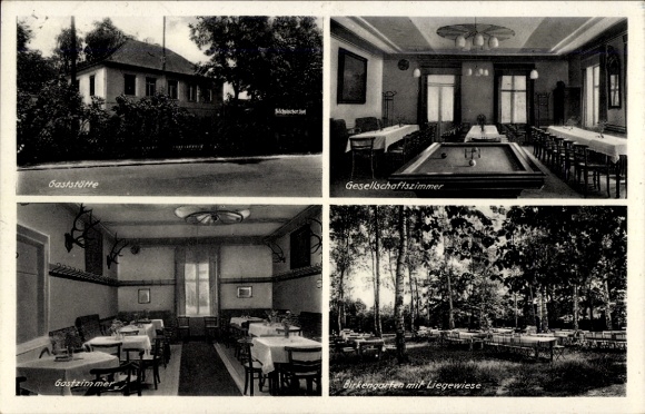Postcard Dresden Kleinzschachwitz, Sächsischer Hof restaurant, lounge, billiards, lawn