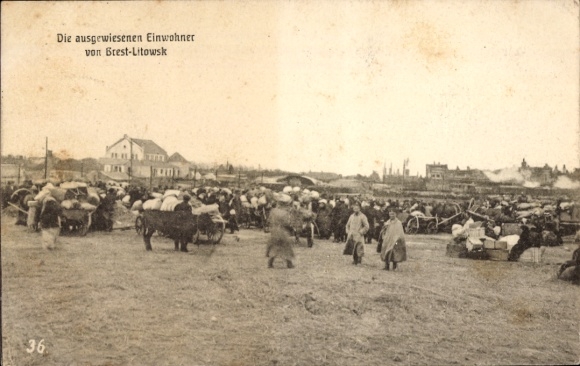 PC Brest Litowsk Belarus, designated residents on a square, I WW