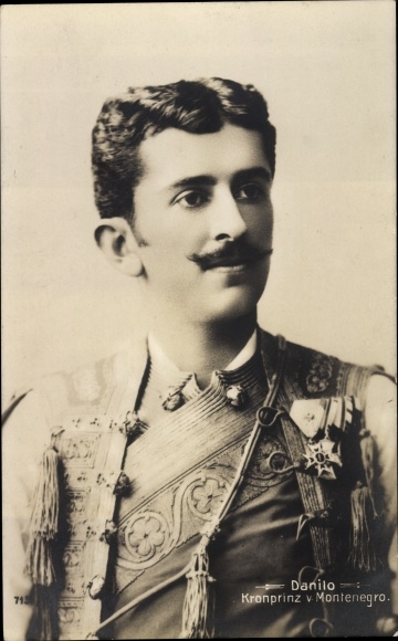 Postcard Crown Prince Danilo of Montenegro, portrait