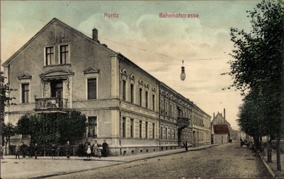 Postcard Kyritz in der Prignitz, Bahnhofstraße